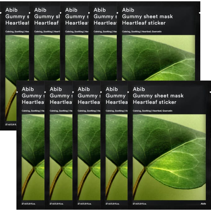 [Promotie] Abib - Gummy Sheet Mask - Heartleaf Sticker - 10stukken