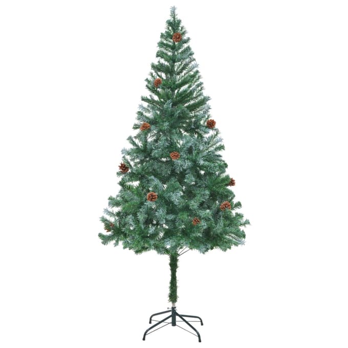 vidaXL - Kunstkerstboom - met - dennenappels - 180 - cm