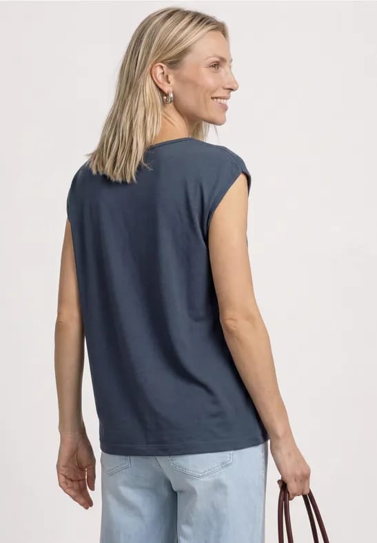Basic shirt met boothals