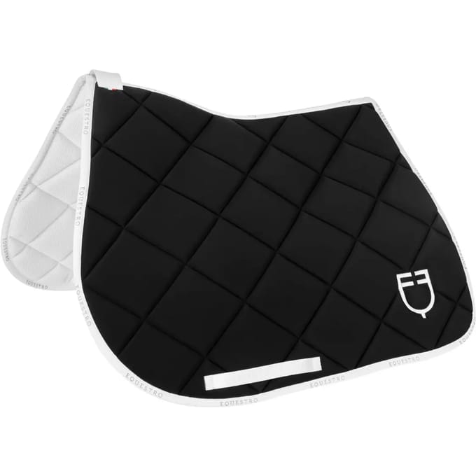 Technisch stoffen springzadeldoek met logo voor paard Equestro
