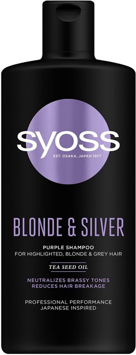 Syoss - Blonde & Silver Purple Shampoo - Shampoo For Highlighted, Blonde And Gray Hair