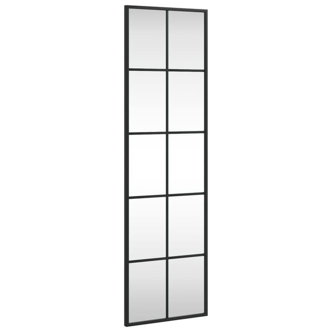 vidaXL - Wandspiegel - rechthoekig - 30x100 - cm - ijzer - zwart