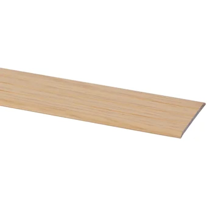 Onbekend Overgangsprofiel Gelijkvloers - Aluminium Licht Eik - Zelfklevend - 35x950mm