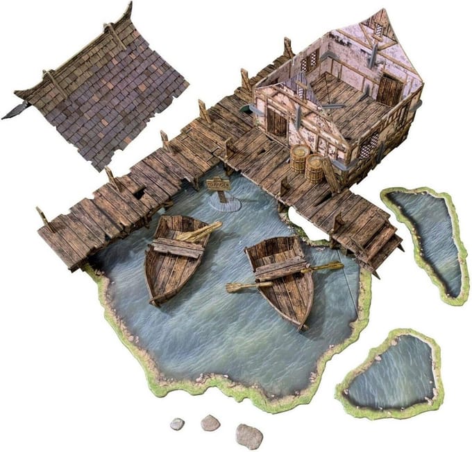 Detailrijk Tafelblad Decoratie voor Tabletop Spellen