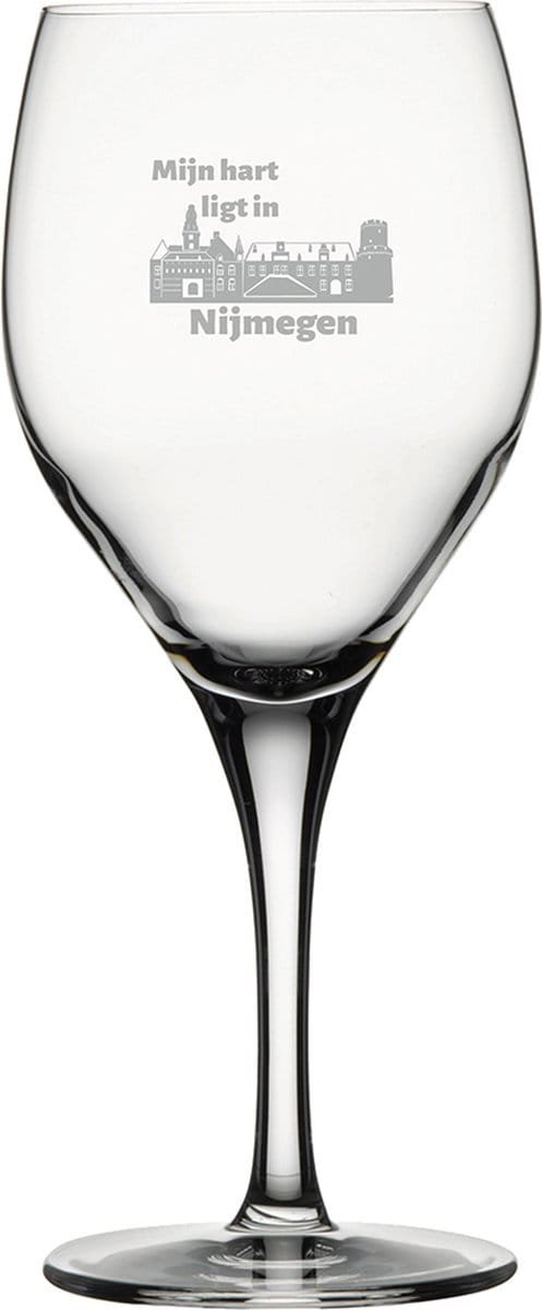 Gegraveerde Rode wijnglas 42,5cl Nijmegen