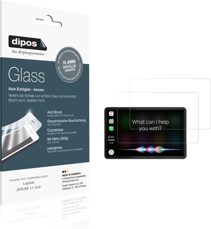 dipos – 2x Pantserfolie geschikt voor Laptok JG9LBK 11 Zoll | 9H Screenprotector