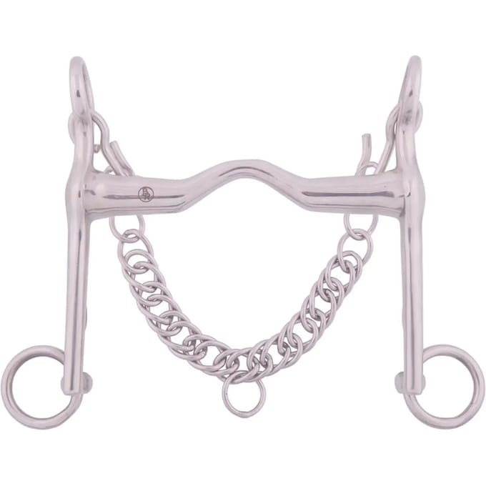 Bit met spanketting voor massief roestvrij staal paard BR Equitation