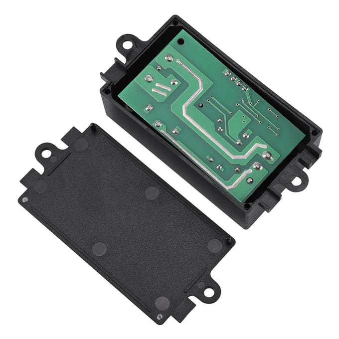 AC 220V 1CH Interrupteur à Relais Récepteur à Télécommande Sans Fil avec 2 Émetteurs 433MHZ black