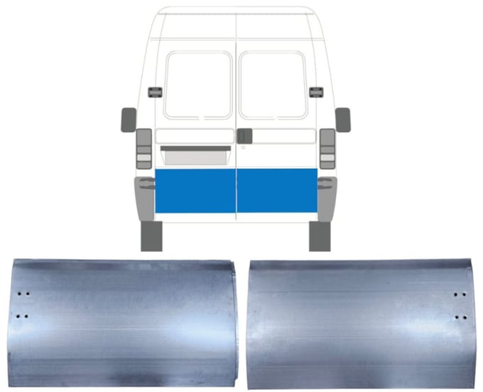 Reparatie plaatwerk achterste deuren voor Citroen Jumper 1994-2006