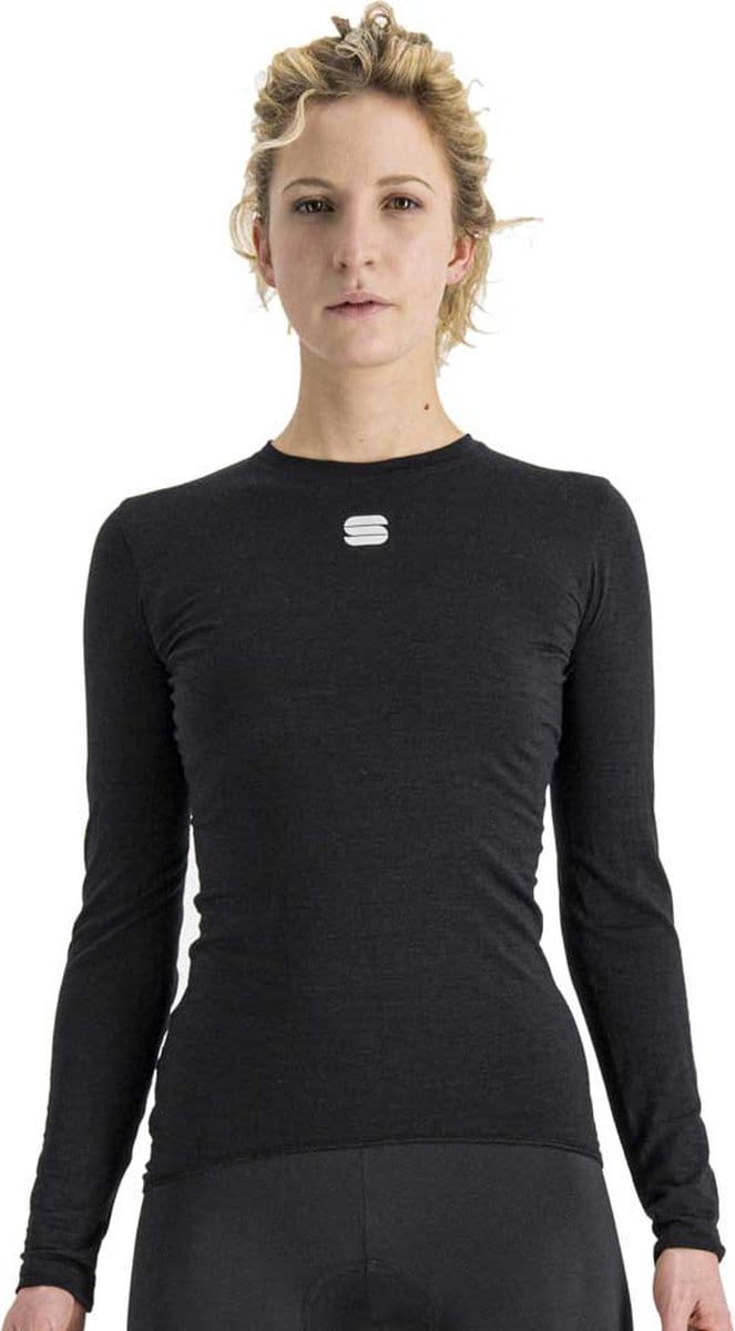 Sportful Merino Tee Lange Mouwen Basislaag Zwart XL Vrouw