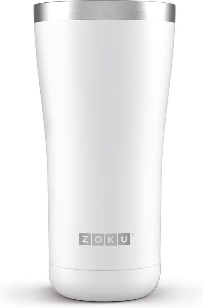 Zoku Hydration Drinkbeker - 3 in 1 - RVS - 591 ml - Wit