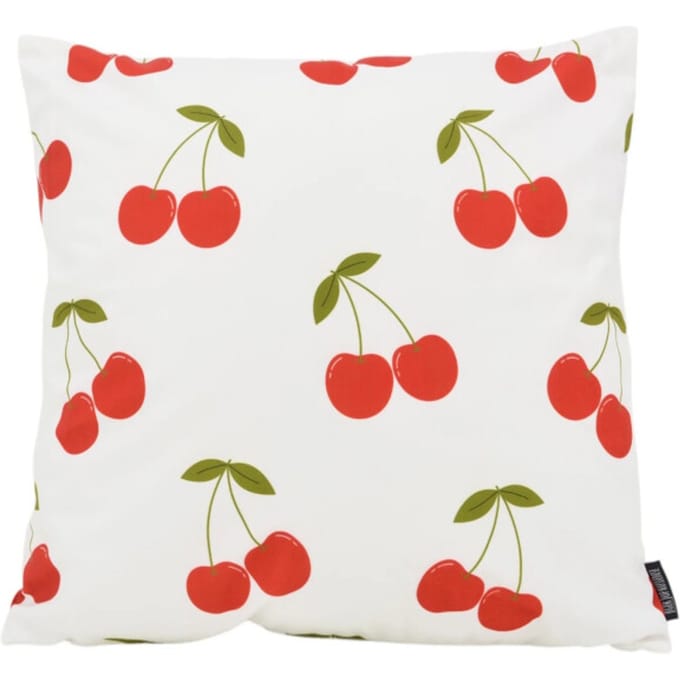 Gek op kussens! Sierkussen red cherry | 45 x 45 cm | katoen/polyester