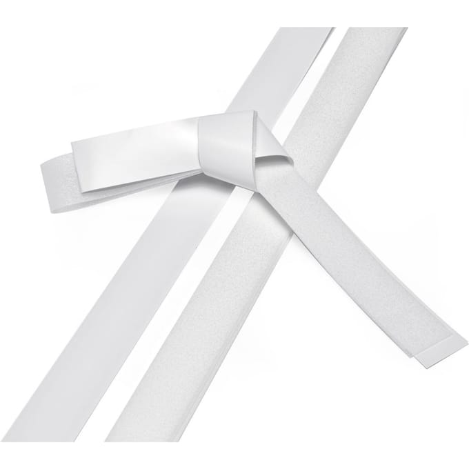 Papieren strips "Glitter, wit", 25 mm - Wit