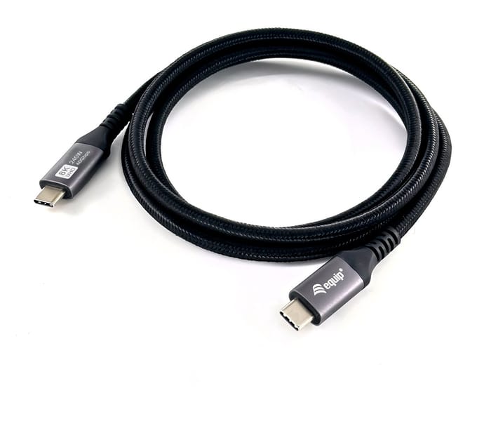Equip 128380 USB-kabel USB4 Gen 3x2 0,5 m USB C Zwart
