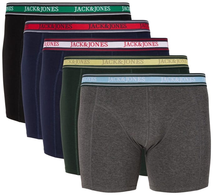 JACK&JONES - JACFAZE SOLID TRUNKS 5 PACK BTS PLS - Jongens - Onderbroeken