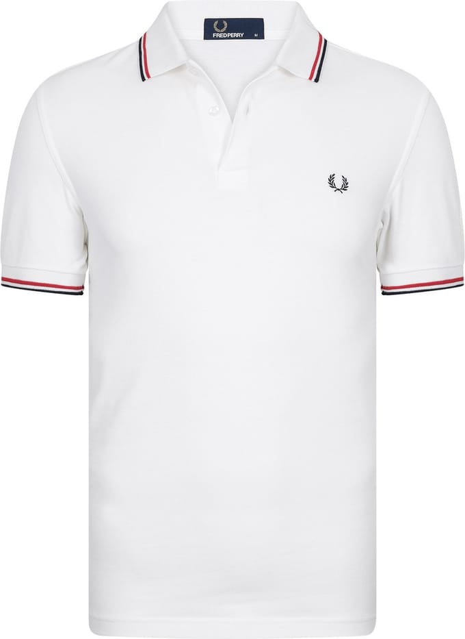 Fred Perry - Polo Wit 748 - Slim-fit - Heren Poloshirt Maat 3XL