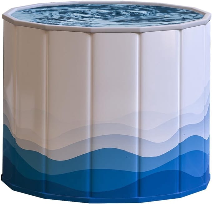 SCH® Inklapbaar Bad - Bad - Blauw/Wit - 81cm x 81cm x 67cm