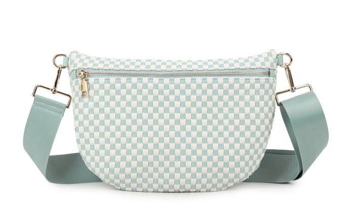 Giuliano geweven crossbody heuptas Rilana - Dames - Licht blauw