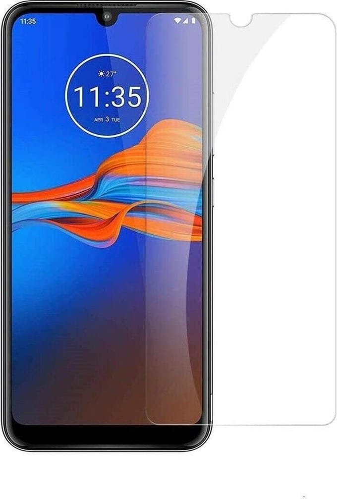 Screenprotector Glas - Tempered Glass Screen Protector Geschikt voor: Motorola Moto E6 Plus  - 1x