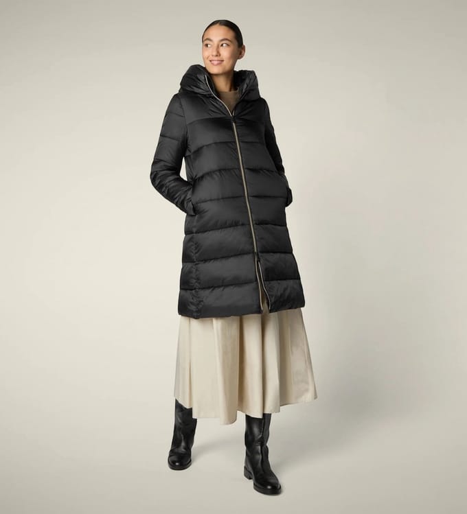 SAVE THE DUCK Lysa Jassen Dames - Winterjas - Zwart - Maat M