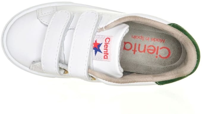 Cienta Wit Leder Velcro maat 26