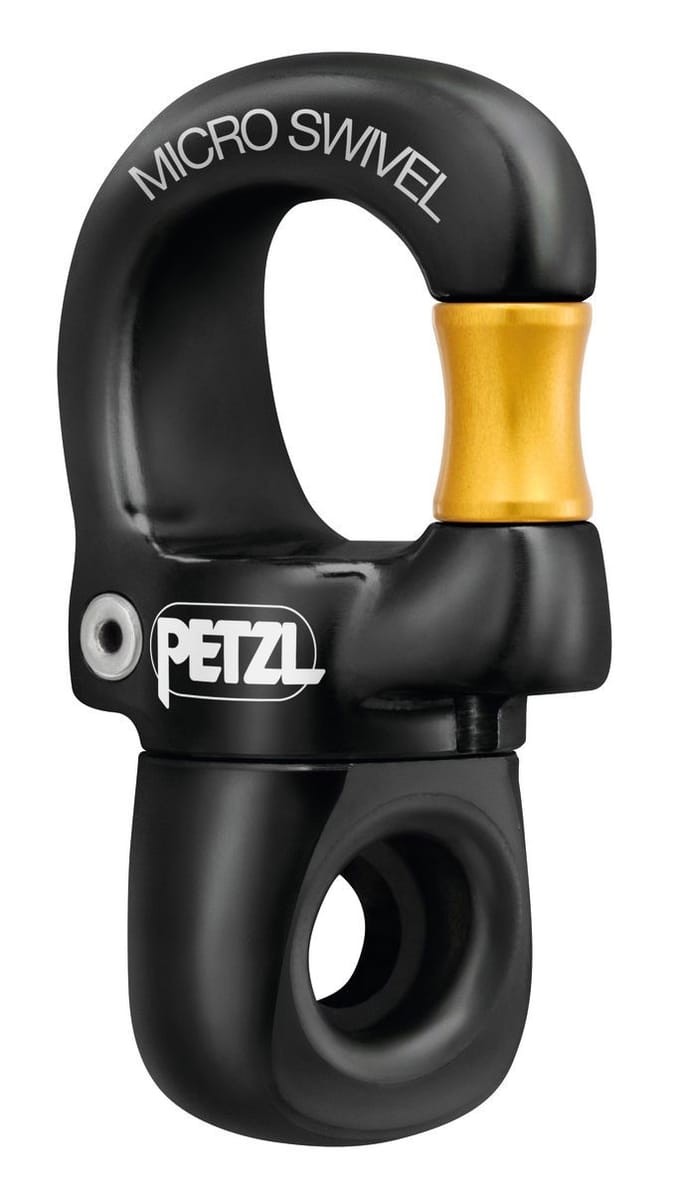 Petzl micro swivel zwart