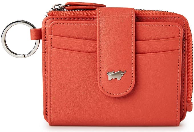 Braun Büffel Joy Creditcardhouder RFID-bescherming Leder 11 cm - 7 Sleuven - coral