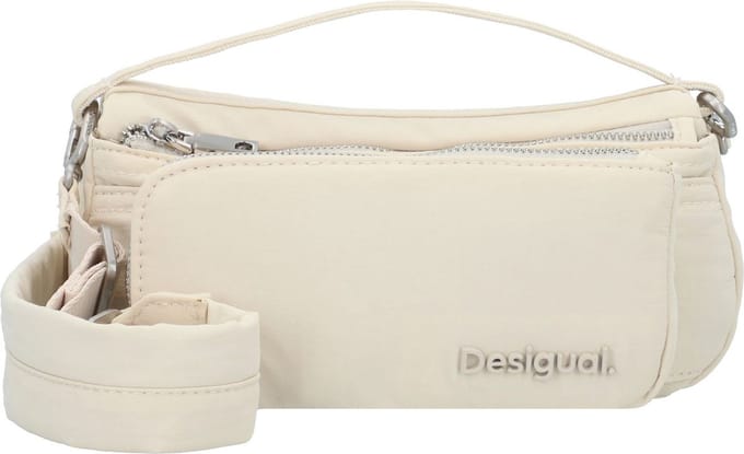 Desigual Schoudertas Handtas Basic Modular Monza Cross Body Bag Creme White Crème