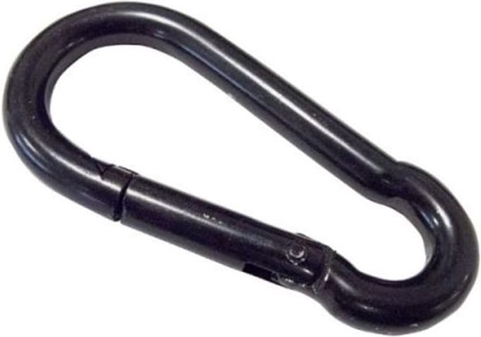 Mister B - Karabijnhaak zwart 8 cm