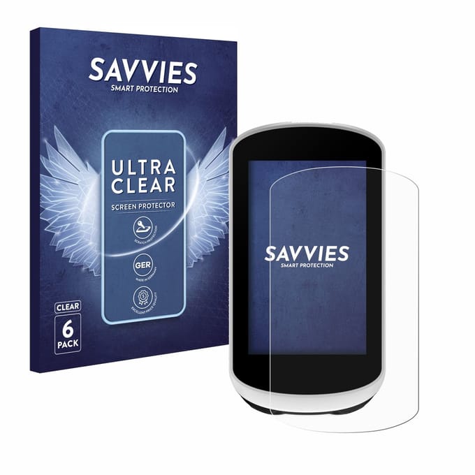 Savvies - Screenprotector voor Garmin Edge Explore 2 - Folie Beschermfolie transparant 6 Stuks