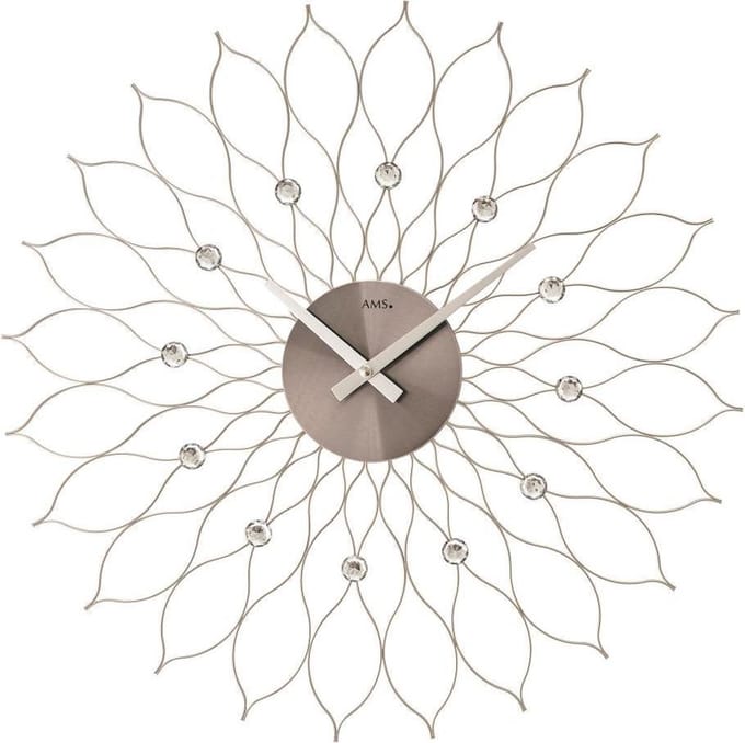 AMS Wandklok 9608 zilver