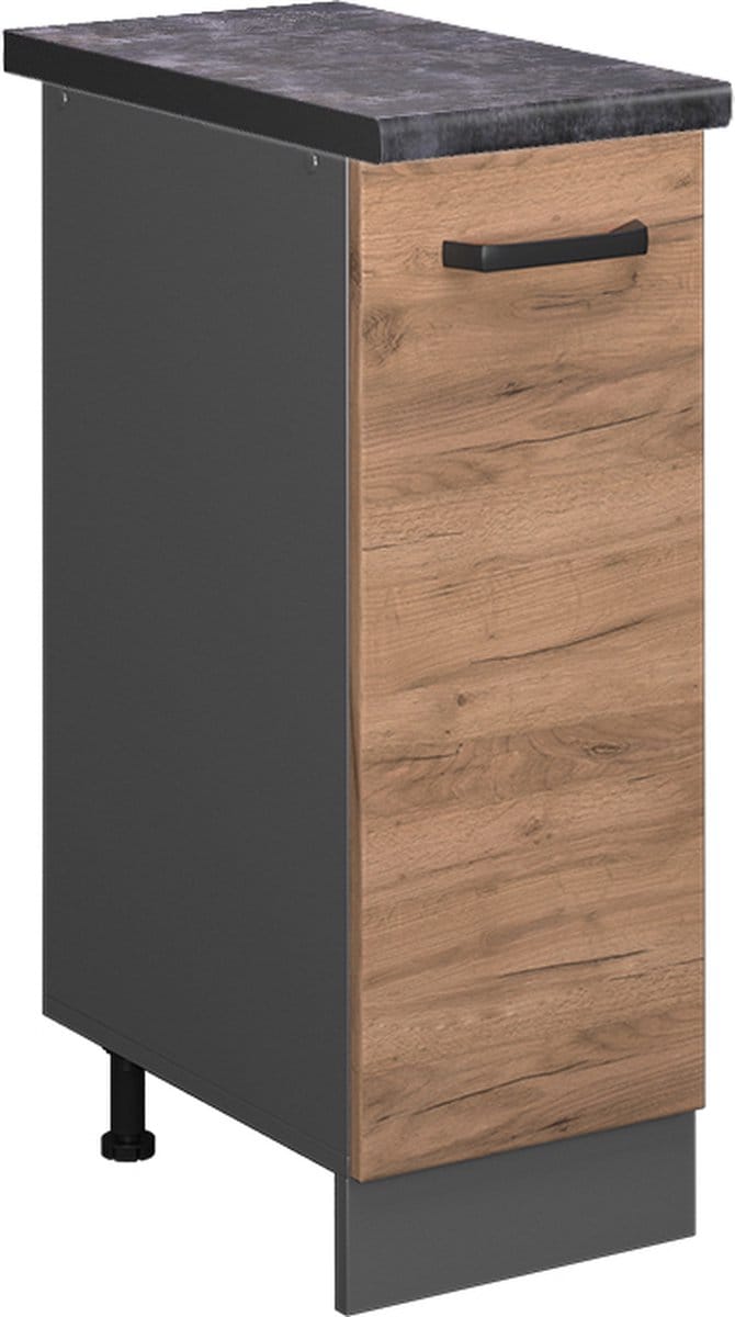 Vicco R-Line Apotheekkast – 30 cm, WB Antraciet Krachtige eik goud