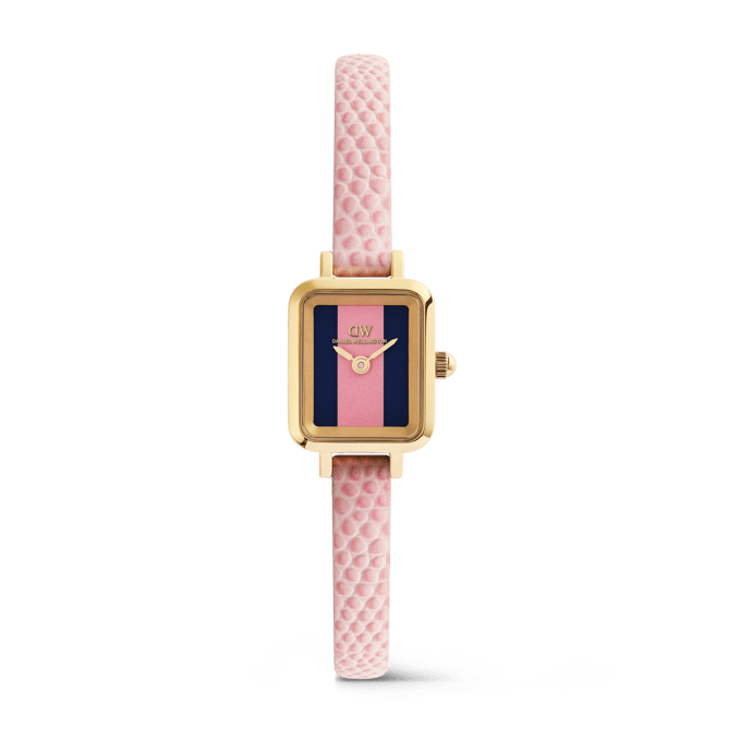 Daniel Wellington DW Watch Quadro Mini Pink Lizard Winchester Gold 15mm