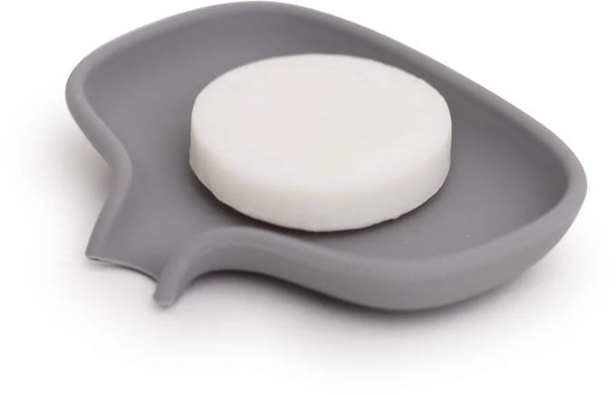 Bosign zeepbakje - Soap Saver Flow - Licht Grijs- Klein - 10,8 x 8,5 x 2 cm