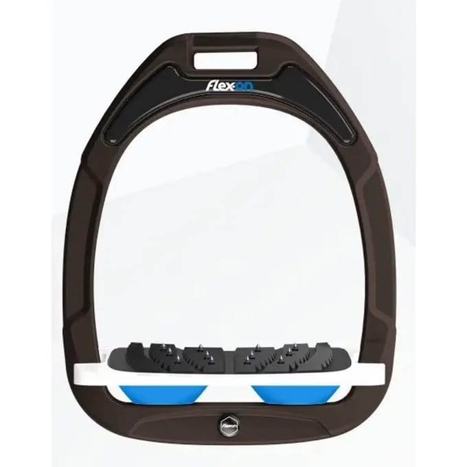 Ultra Grip Ingelijnde Stirrup Bruin/Wit/Blauw Flex-On Green Composite