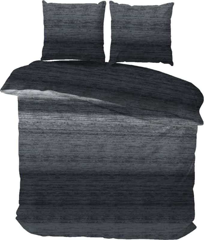 iSleep Dekbedovertrek Jim - Eenpersoons - 140x200/220 cm - Grijs