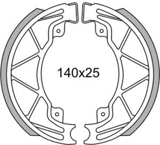 Remsegmentet Newfren GF0268 Piaggio Runner, Hexagon-125/180