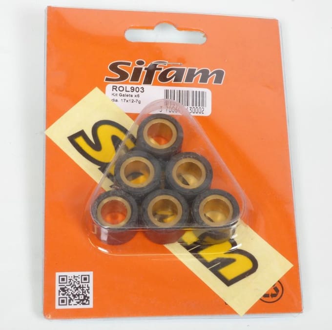 sifam variatorrol voor derbi 50 paddock scooter lc 1997 17x12 7grs nieuw
