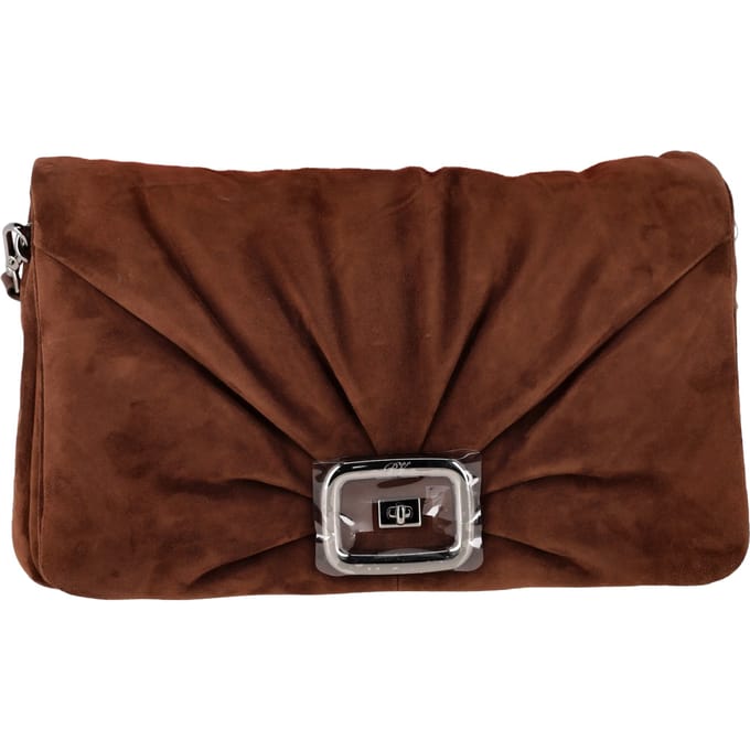 Roger Vivier Viv Choc Grote Tas in Bruin Suède