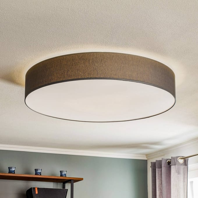 TK Lighting Plafondlamp Rondo, grijs Ø 80 cm