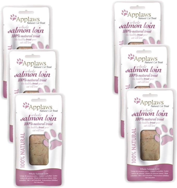 Applaws Cat Loin Salmon - Kattensnack - 6 x 30 g