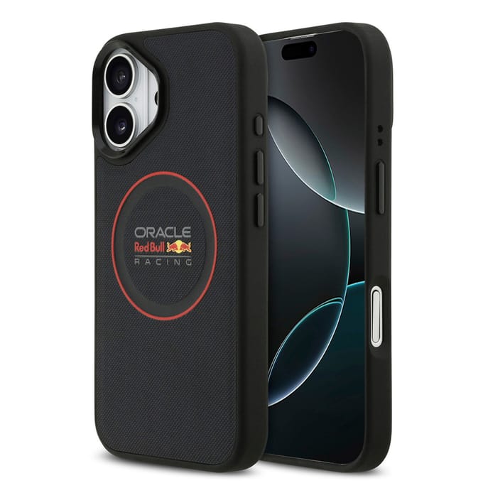 Red Bull Racing Meshed PU Leather Backcover MagSafe voor de Apple iPhone 17 - Navy
