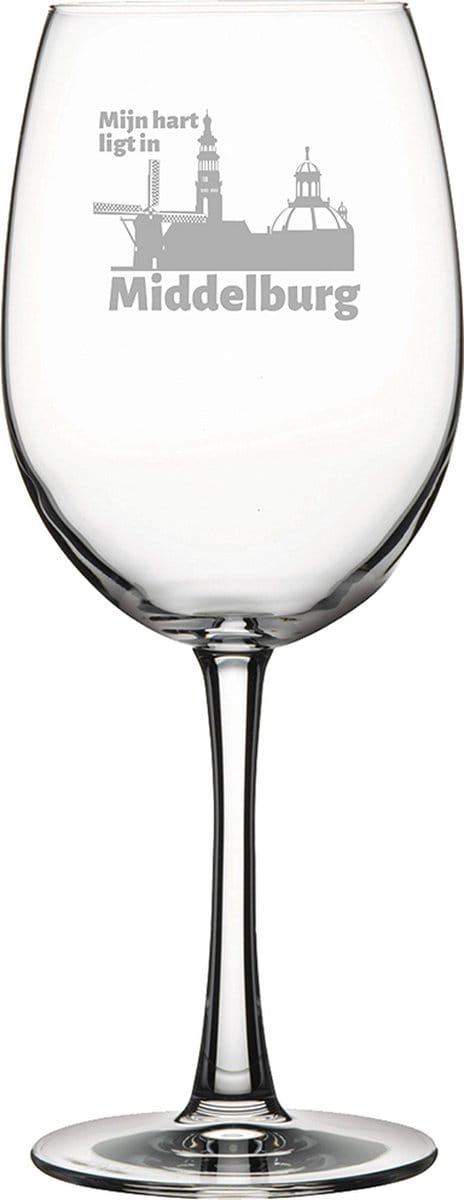Gegraveerde Rode wijnglas 46cl Middelburg