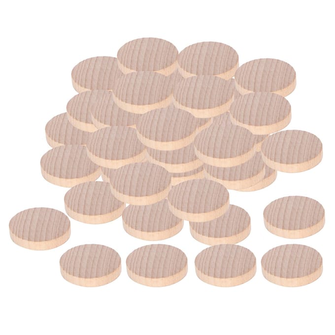 Lot de 100 disques de bois vierges pour loisirs créatifs, décorations et accessoires faits main 4cm