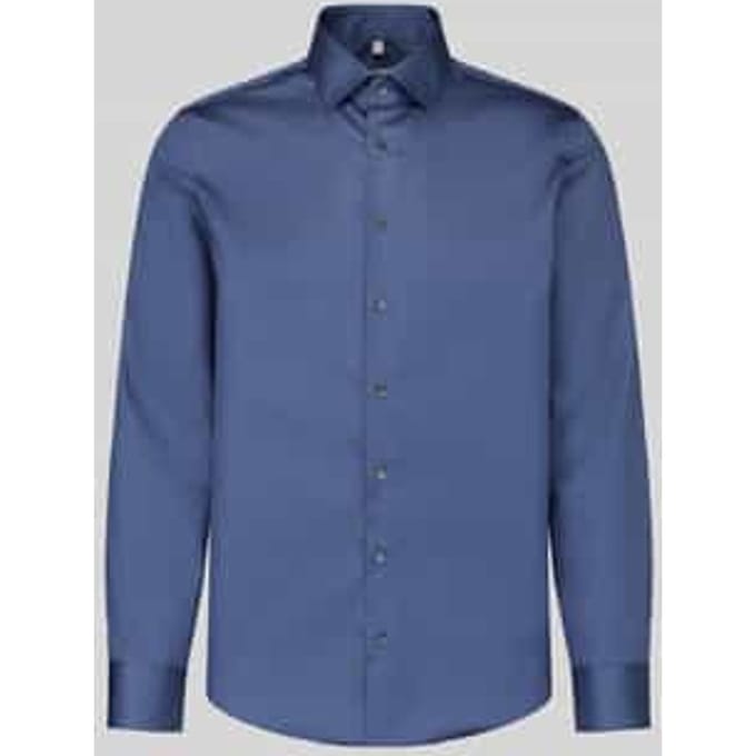 slim fit zakelijk overhemd van puur katoen