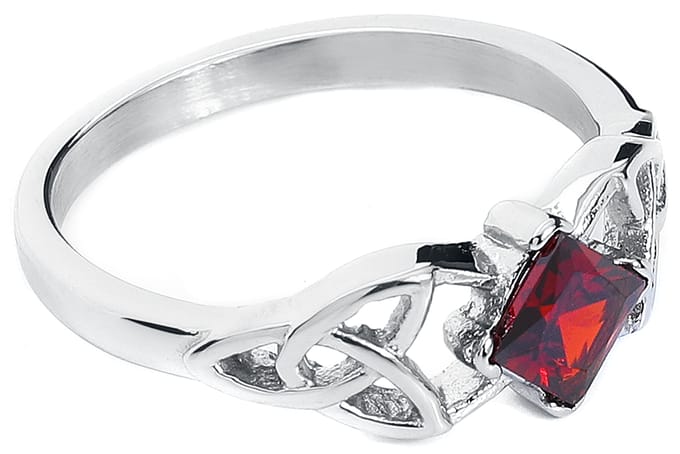 etNox - Gothic Ring - Celtic Knot - voor Vrouwen - zilverkleurig