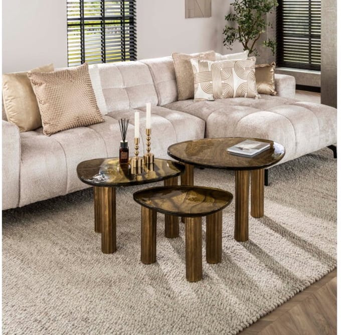 Salontafel M Eclips - Goud antiek finish