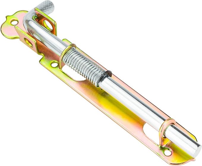 Grendel met veer - Veersluiting - 180mm - Staal