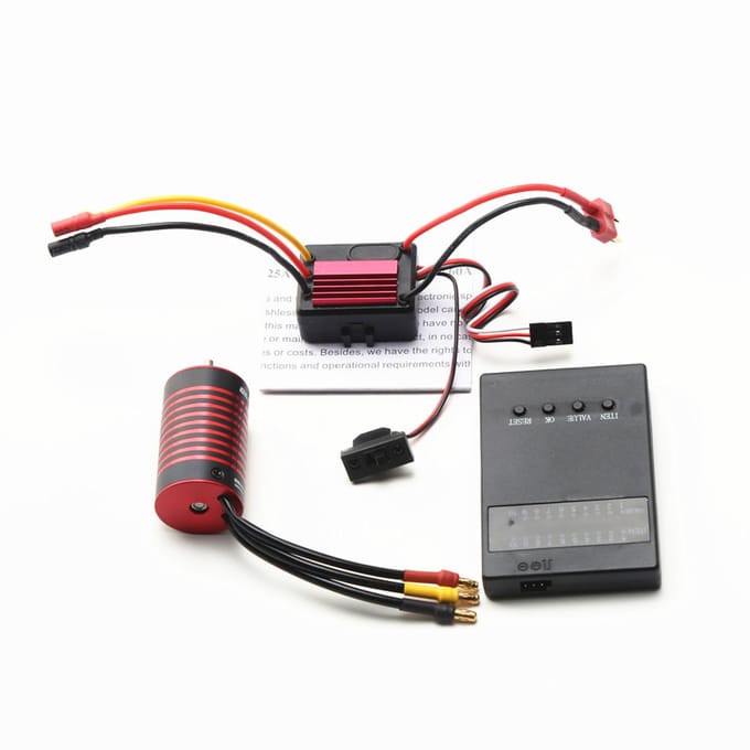 GTSKYTENRC Waterdichte 2845 Borstelloze Motor 5900KV & 35A Borstelloze ESC & Programmeerkaart 3700KV zwart