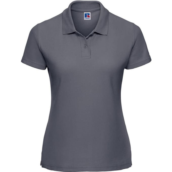 Russell Dames/Dames Klassiek Effen Poloshirt van Polycotton (Konvooi Grijs)